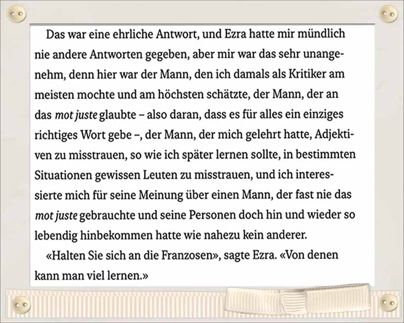 Ernest Hemingway
Paris – Ein Fest fürs Leben